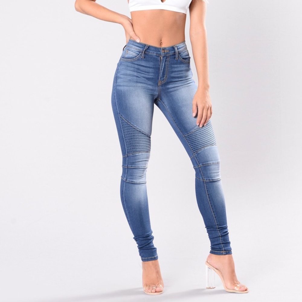 Oliver Moto Jeans - Medium Blue